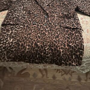 Coach Animal Print Blazer - Black and Brown